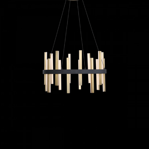 HARMONIX 24IN ROUND PENDANT 3000K (3612|PD-87924-BK/AB)