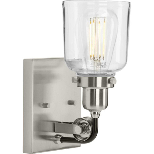 Rushton Collection One-Light Brushed Nickel Clear Glass Farmhouse Bath Vanity Light (149|P300226-009)
