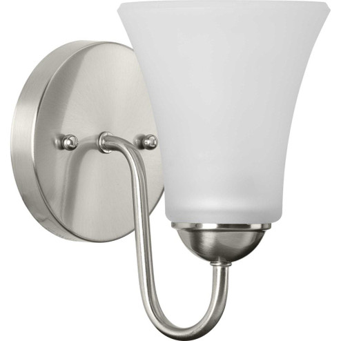 Classic Collection One-Light Brushed Nickel Etched Glass Traditional Bath Vanity Light (149|P300233-009)