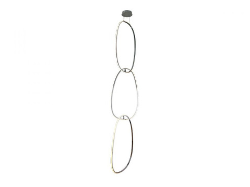Circa 26'' LED 3-Ring  Pendant in Chrome (4450|HF5026-CH)