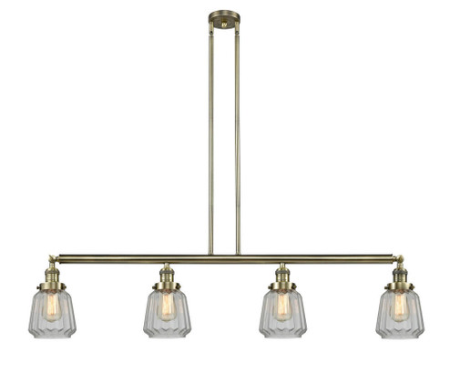 Chatham - 4 Light - 51 inch - Antique Brass - Stem Hung - Adjustable Island Light (3442|214-AB-G142-LED)