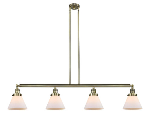Cone - 4 Light - 52 inch - Antique Brass - Stem Hung - Adjustable Island Light (3442|214-AB-G41-LED)