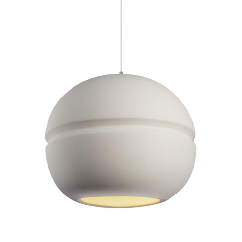 Large Sphere 1-Light Pendant (254|CER-6415-BIS-NCKL-WTCD)