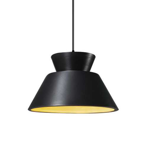 Trapezoid 1-Light Pendant (254|CER-6420-CBGD-MBLK-BKCD)