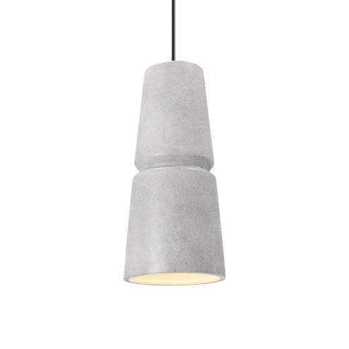 Small Cone 1-Light Pendant (254|CER-6430-CONC-MBLK-BKCD)
