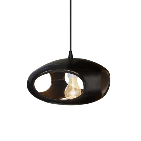 Punch 1-Light Pendant (254|CER-6440-BLK-MBLK-BKCD)