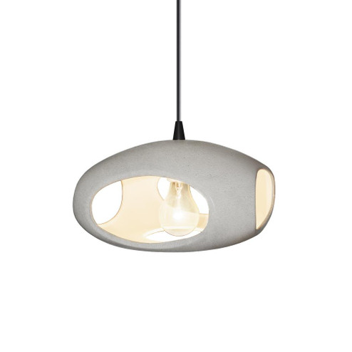 Punch 1-Light Pendant (254|CER-6440-CONC-MBLK-BKCD)