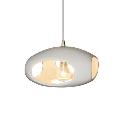 Punch 1-Light Pendant (254|CER-6440-MAT-ABRS-WTCD)