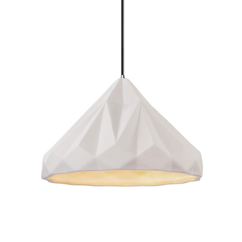 Geometric 1-Light Pendant (254|CER-6450-BIS-CROM-BKCD)