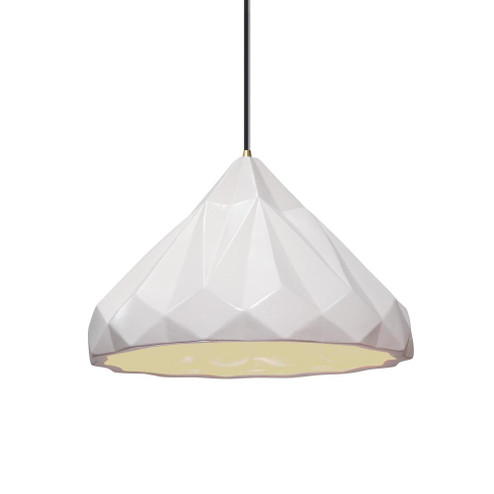Geometric 1-Light Pendant (254|CER-6450-MAT-ABRS-BKCD)
