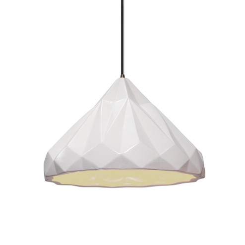 Geometric 1-Light Pendant (254|CER-6450-MAT-DBRZ-BKCD)
