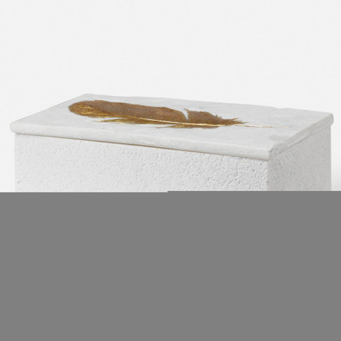 Uttermost Nephele White Stone Box (85|17724)