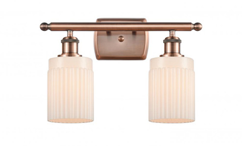 Hadley - 2 Light - 15 inch - Antique Copper - Bath Vanity Light (3442|516-2W-AC-G341-LED)