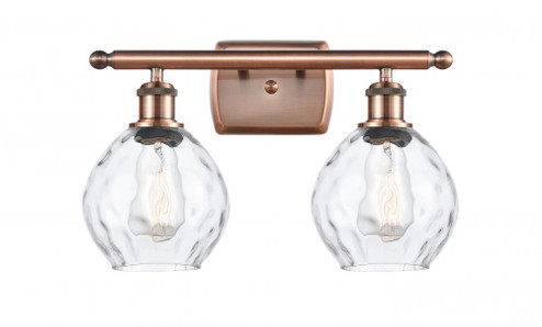 Waverly - 2 Light - 16 inch - Antique Copper - Bath Vanity Light (3442|516-2W-AC-G362-LED)