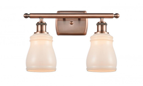 Ellery - 2 Light - 15 inch - Antique Copper - Bath Vanity Light (3442|516-2W-AC-G391-LED)