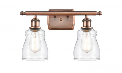 Ellery - 2 Light - 15 inch - Antique Copper - Bath Vanity Light (3442|516-2W-AC-G392)