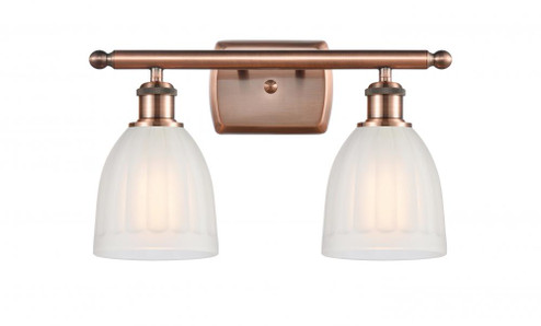 Brookfield - 2 Light - 16 inch - Antique Copper - Bath Vanity Light (3442|516-2W-AC-G441-LED)