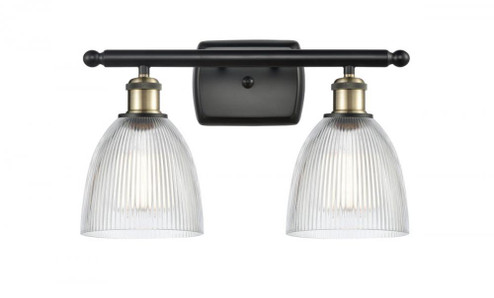 Castile - 2 Light - 16 inch - Black Antique Brass - Bath Vanity Light (3442|516-2W-BAB-G382-LED)
