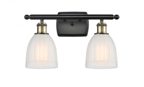 Brookfield - 2 Light - 16 inch - Black Antique Brass - Bath Vanity Light (3442|516-2W-BAB-G441-LED)