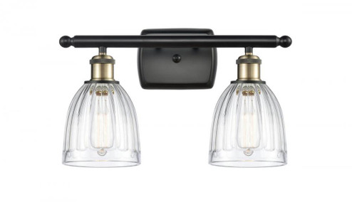 Brookfield - 2 Light - 16 inch - Black Antique Brass - Bath Vanity Light (3442|516-2W-BAB-G442)