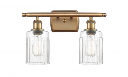 Hadley - 2 Light - 15 inch - Brushed Brass - Bath Vanity Light (3442|516-2W-BB-G342-LED)