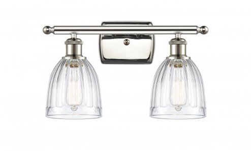 Brookfield - 2 Light - 16 inch - Polished Nickel - Bath Vanity Light (3442|516-2W-PN-G442-LED)