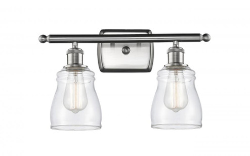 Ellery - 2 Light - 15 inch - Brushed Satin Nickel - Bath Vanity Light (3442|516-2W-SN-G392-LED)