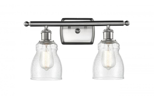 Ellery - 2 Light - 15 inch - Brushed Satin Nickel - Bath Vanity Light (3442|516-2W-SN-G394-LED)