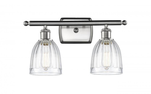 Brookfield - 2 Light - 16 inch - Brushed Satin Nickel - Bath Vanity Light (3442|516-2W-SN-G442)