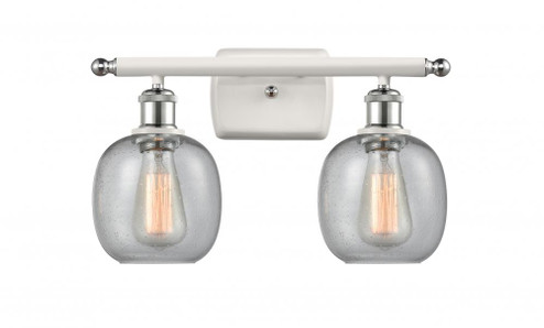 Belfast - 2 Light - 16 inch - White Polished Chrome - Bath Vanity Light (3442|516-2W-WPC-G104-LED)
