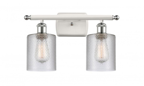 Cobbleskill - 2 Light - 15 inch - White Polished Chrome - Bath Vanity Light (3442|516-2W-WPC-G112)