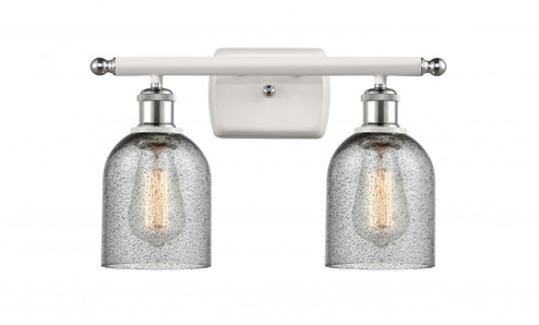 Caledonia - 2 Light - 15 inch - White Polished Chrome - Bath Vanity Light (3442|516-2W-WPC-G257-LED)