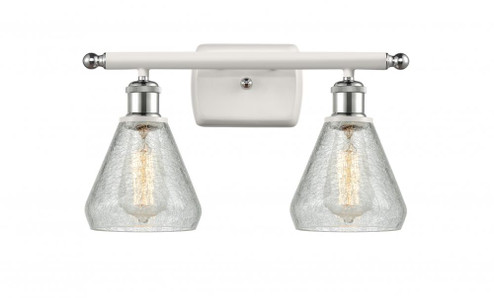 Conesus - 2 Light - 16 inch - White Polished Chrome - Bath Vanity Light (3442|516-2W-WPC-G275)