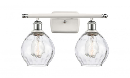 Waverly - 2 Light - 16 inch - White Polished Chrome - Bath Vanity Light (3442|516-2W-WPC-G362)