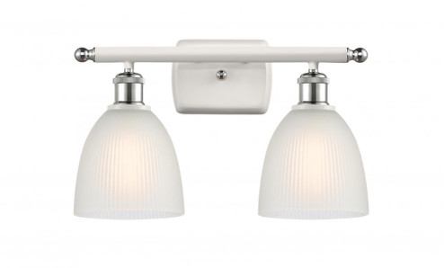 Castile - 2 Light - 16 inch - White Polished Chrome - Bath Vanity Light (3442|516-2W-WPC-G381-LED)