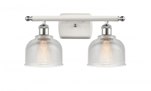 Dayton - 2 Light - 16 inch - White Polished Chrome - Bath Vanity Light (3442|516-2W-WPC-G412-LED)