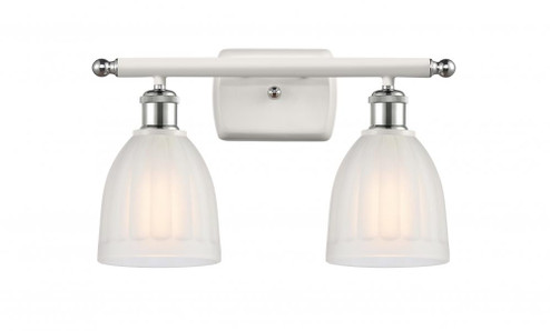 Brookfield - 2 Light - 16 inch - White Polished Chrome - Bath Vanity Light (3442|516-2W-WPC-G441-LED)