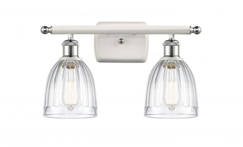 Brookfield - 2 Light - 16 inch - White Polished Chrome - Bath Vanity Light (3442|516-2W-WPC-G442-LED)