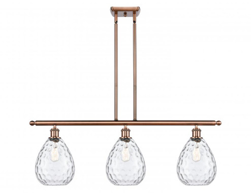 Waverly - 3 Light - 36 inch - Antique Copper - Stem hung - Island Light (3442|516-3I-AC-G372-LED)