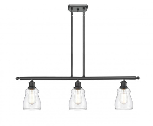 Ellery - 3 Light - 36 inch - Matte Black - Stem hung - Island Light (3442|516-3I-BK-G392-LED)