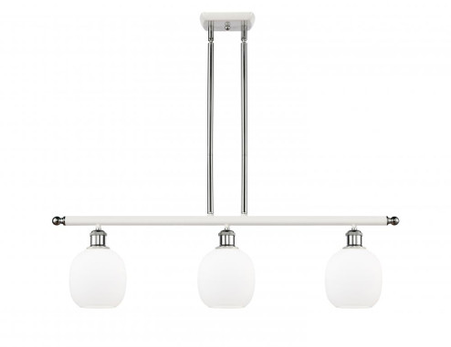 Belfast - 3 Light - 36 inch - White Polished Chrome - Stem hung - Island Light (3442|516-3I-WPC-G101-LED)
