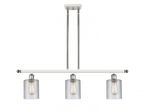 Cobbleskill - 3 Light - 36 inch - White Polished Chrome - Stem hung - Island Light (3442|516-3I-WPC-G112)