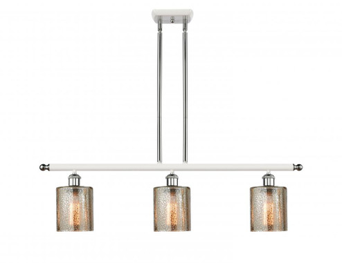 Cobbleskill - 3 Light - 36 inch - White Polished Chrome - Stem hung - Island Light (3442|516-3I-WPC-G116)