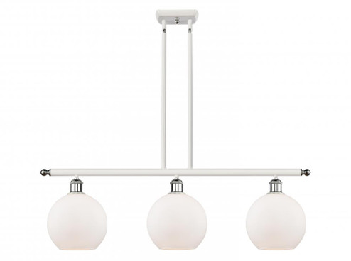 Athens - 3 Light - 36 inch - White Polished Chrome - Stem hung - Island Light (3442|516-3I-WPC-G121-LED)