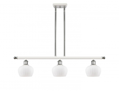 Fenton - 3 Light - 36 inch - White Polished Chrome - Stem hung - Island Light (3442|516-3I-WPC-G91)