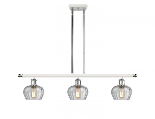 Fenton - 3 Light - 36 inch - White Polished Chrome - Stem hung - Island Light (3442|516-3I-WPC-G92)