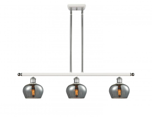 Fenton - 3 Light - 36 inch - White Polished Chrome - Stem hung - Island Light (3442|516-3I-WPC-G93)