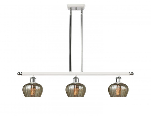 Fenton - 3 Light - 36 inch - White Polished Chrome - Stem hung - Island Light (3442|516-3I-WPC-G96)