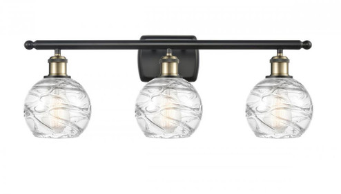 Athens Deco Swirl - 3 Light - 26 inch - Black Antique Brass - Bath Vanity Light (3442|516-3W-BAB-G1213-6)
