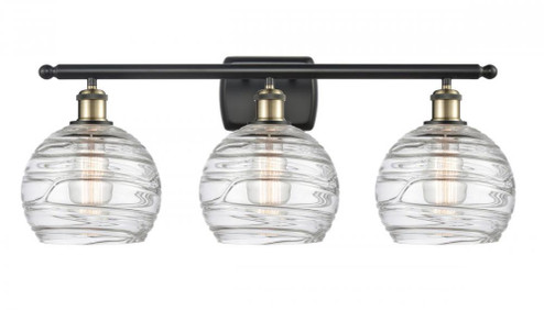 Athens Deco Swirl - 3 Light - 28 inch - Black Antique Brass - Bath Vanity Light (3442|516-3W-BAB-G1213-8)